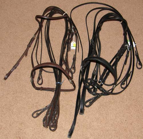 Whitman Englandia Weymouth Bridle Full Bridle Double Bridle English Bridle with Snaffle & Curb Reins Cob