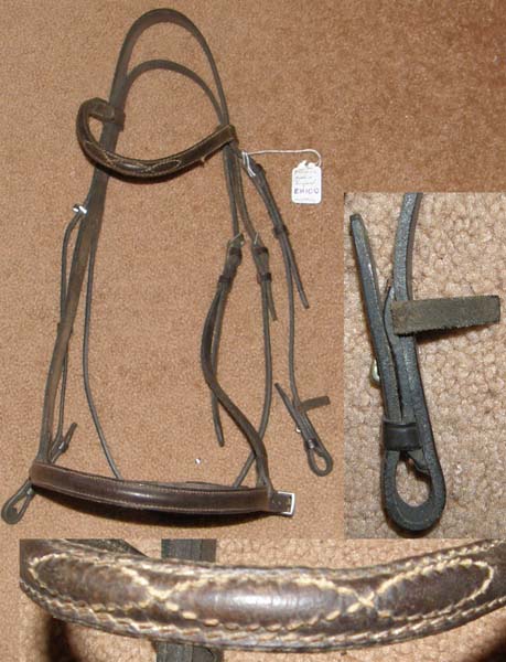 Warwick Fancy Stitching Round Raised Snaffle Bridle English Headstall English Bridle Horse/L Horse