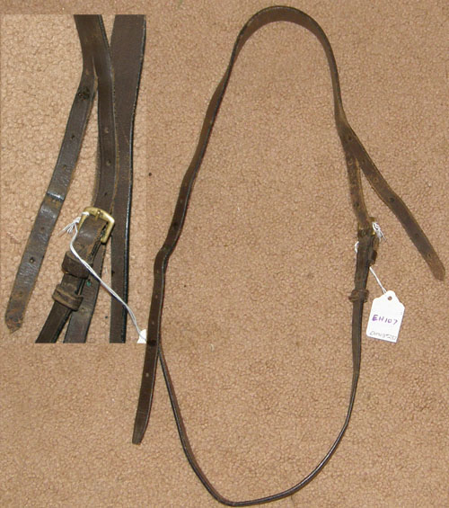 English Bridle Replacement Crown Piece Flat Leather English Headstall Crown Piece Horse Brown