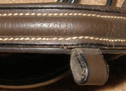 HDR Pro Mono Crown English Headstall Henri de Rivel Figure 8 Bridle Padded Round Raised Noseband Pro Stress Free Figure Eight Noseband Bridle Brown Cob