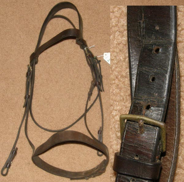 Vintage Flat English Headstall Flat Hunt Bridle Snaffle Bridle Horse English Bridle Brown
