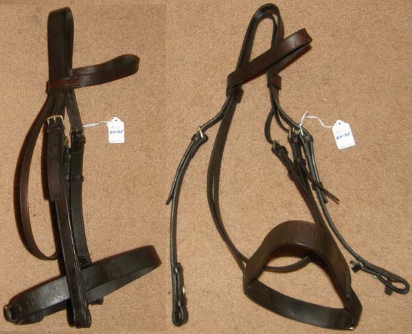 Vintage Flat English Headstall Flat Hunt Bridle Snaffle Bridle Horse English Bridle Brown
