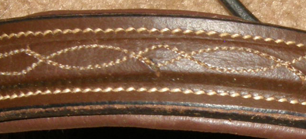 Fancy Stitched Square Raised English Headstall Padded Leather Lined Square Raised Snaffle Bridle Replacement English Bridle Parts Brown Horse