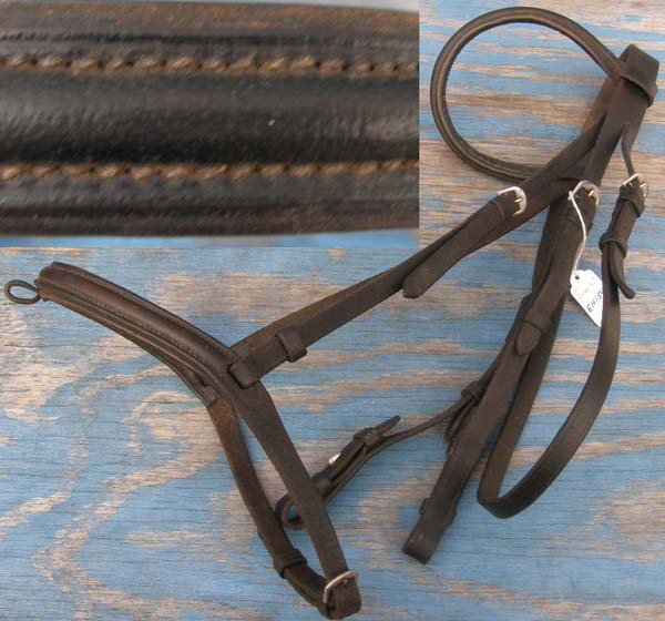 Lancers? Padded Round Raised Snaffle Bridle Headstall Flash Noseband English Headstall Bridle Black Horse