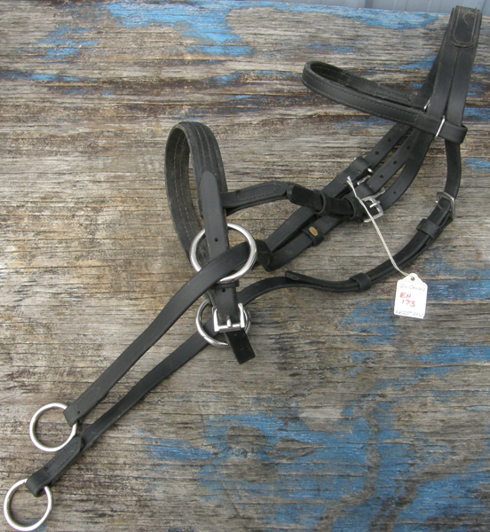 Dr Cooks Beta Biothane Bitless Bridle English Headstall English Bridle Black Cob/Horse