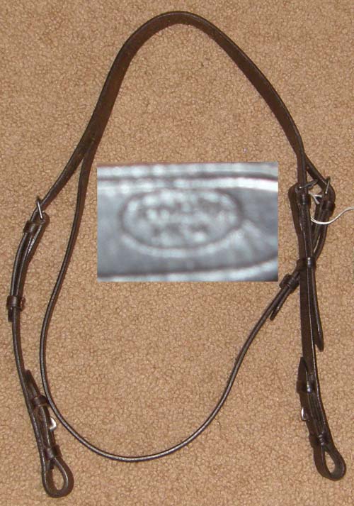 Lancers English Bridle Replacement Crown Piece Cheeks English Headstall Crown Piece Cob Dark Brown