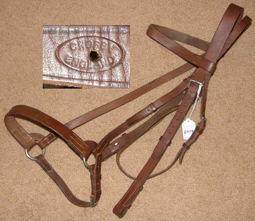 Vintage Crosby Flat English Headstall Flat Hunt Bridle Snaffle Bridle Horse English Bridle Brown