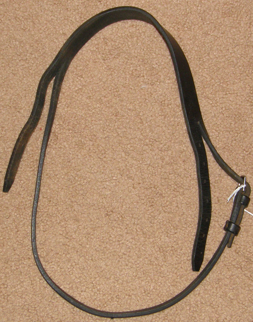 English Bridle Replacement Parts Pony English Headstall Crown Piece with Throatlatch Black