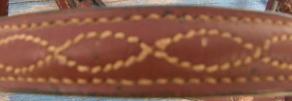 Fancy Stitched Round Raised Snaffle Bridle English Bridle Laced Reins Brown Cob/Horse