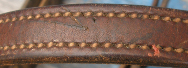 Vintage Flat English Bridle Snaffle Bridle English Headstall Laced Reins Dropped Noseband Caveson Dark Brown Horse Decoration