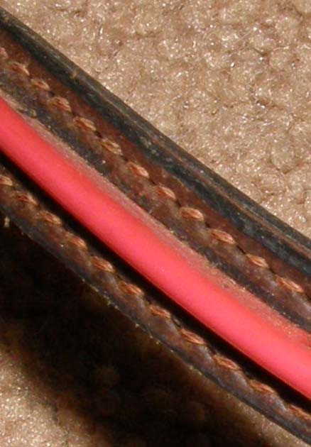 Millers Patterdale Snaffle Bridle English Bridle Laced Reins Red Piping Trim Dark Brown Horse