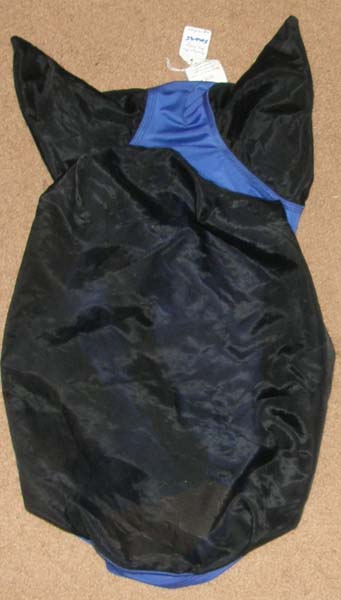 Heavy Duty Comfort Plus Lycra Fly Mask with Zipper Lycra Fly Mask With Ears Zippered Fly Mask Blue/Black M Horse