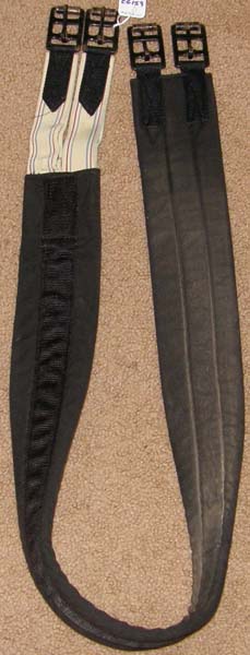 Toklat 54” Synthetic English Girth Chafeless Shaped Girth Elastic Ends Black