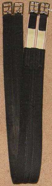 Synthetic English Girth Fabric Girth Elastic Ends Black 51"