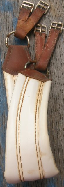Whitman 46" Humane Patent Leather English Girth Equalizer Girth White