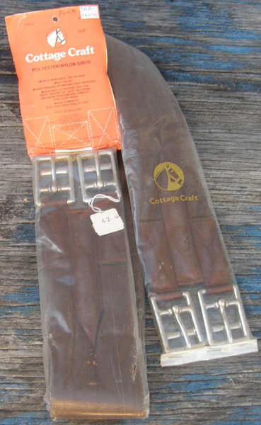 Cottage Craft 42" 44" Synthetic English Padded Girth Fabric Girth Brown