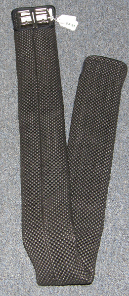 Tough-1 46" Air Comfort Synthetic English Girth Neoprene Non Slip Air Flow English Girth Elastic Ends Black