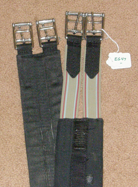 Intec Flex Rider 50" Synthetic English Girth Elastic Ends Black