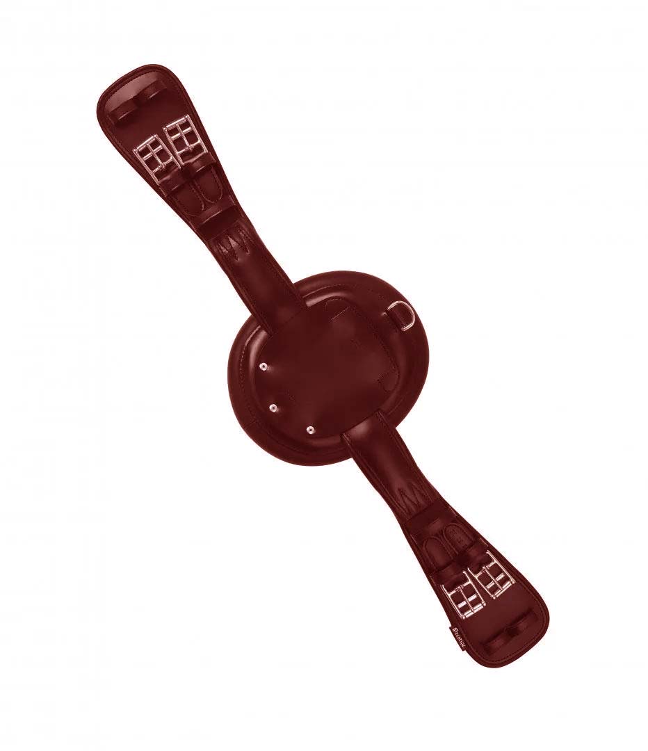 Prestige RP Dressage Girth Sternum Relief Donut Girth A52 Elastic Girth Dressage Comfort Girth 80cm 31" Tobacco Brown