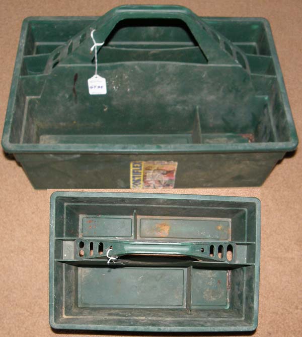 Fortiflex Grooming Tote Super Tote Plastic Grooming Tote Grooming Caddy Tote Box Hunter Green