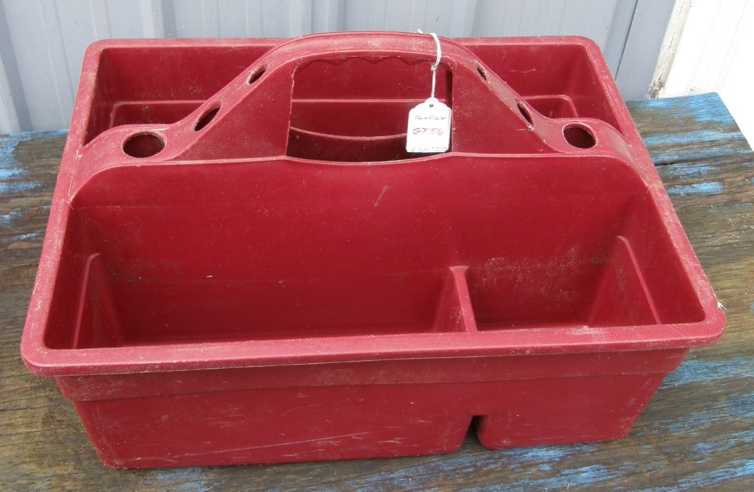 Fortiflex Grooming Tote Super Tote Plastic Grooming Tote Grooming Caddy Tote Box Burgundy