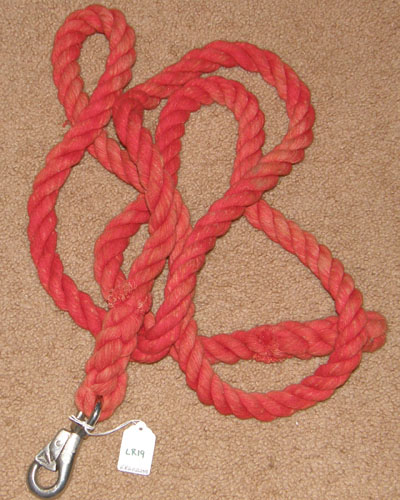 Cotton Lead Rope With Bull Snap 1" x 9' Faded Red