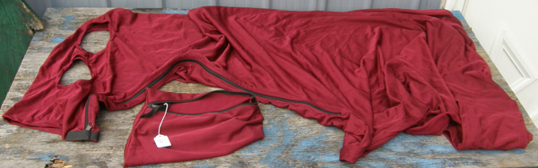 Zippered Slinky Hood Sleazy Hood Lycra Hood Mane Tamer XL Horse Burgundy