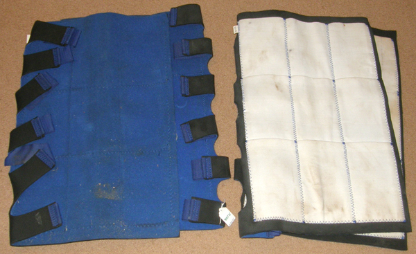 Nine Pocket Ice Boot Horse Leg Icing Soaking Boot Therapy Horse Leg Wrap Blue
