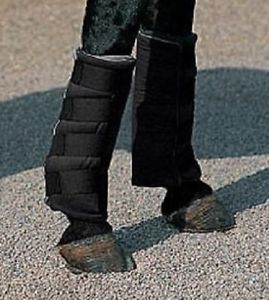 Cashel Boomer's Bandages No Bow Wraps Leg Quilts Hot Cold Bandages Leg Wraps Shipping Boots Cushioned Leg Wraps Horse Black