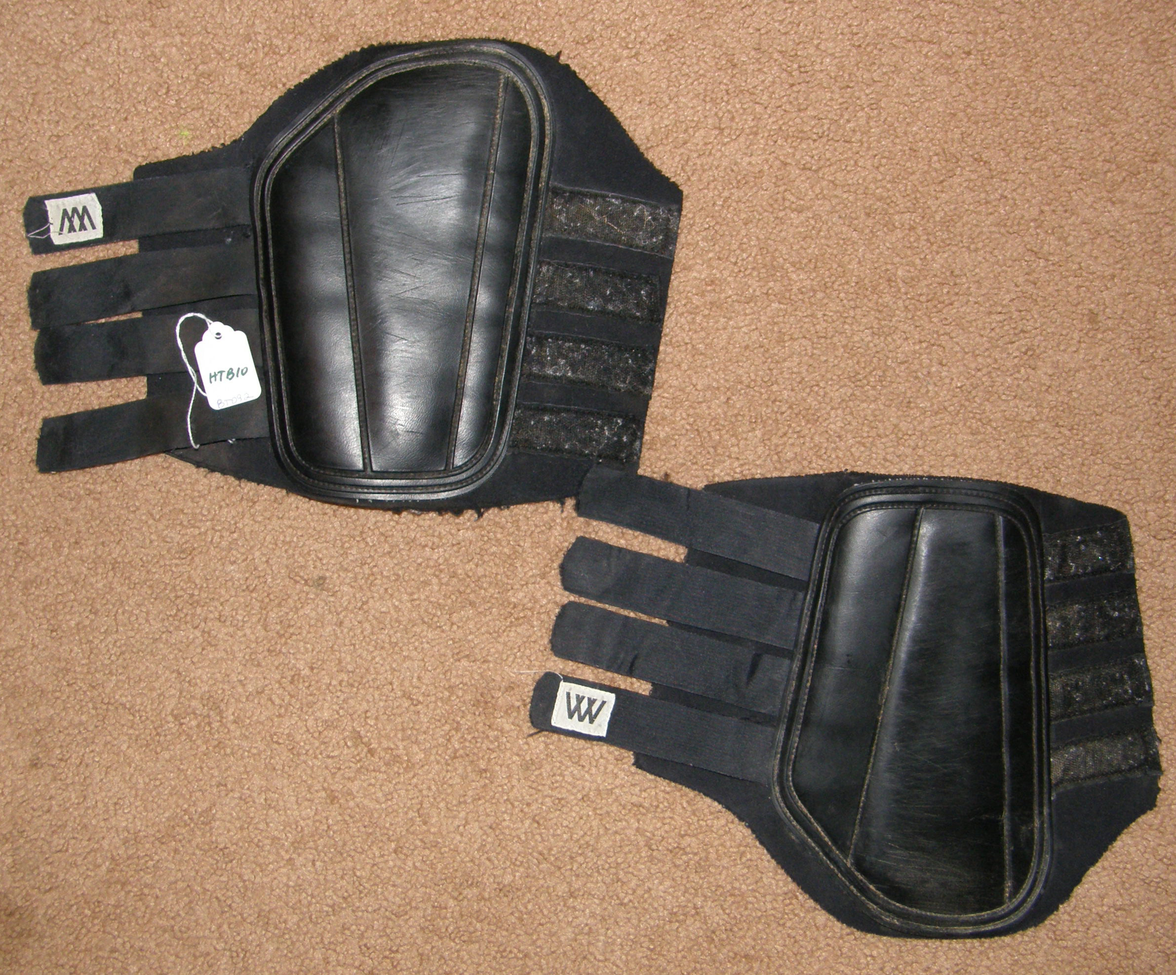 Woof Single Lock Horse Brushing Boots Woof Tendon Boots Leg Protection M Horse Black