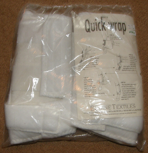 Equine Textiles Quick Wrap Splint Boots Quick Wrap Polo Bandage Fleece Polo Wraps Tendon Boots Leg Protection M/Average Horse White