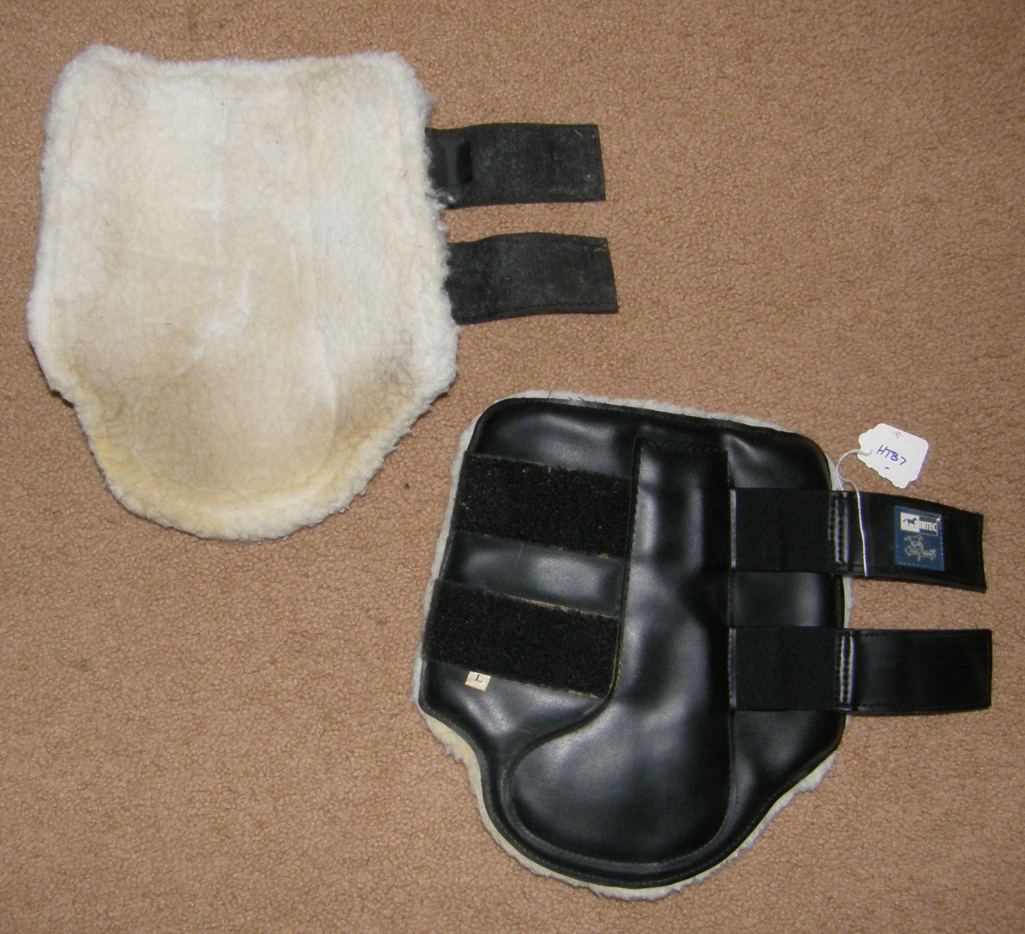 Intec Flex Rider Hind Boots Flex Rider Rear Boots Fleece Lined Brushing Boots Sport Boots Leg Protection L Horse Black