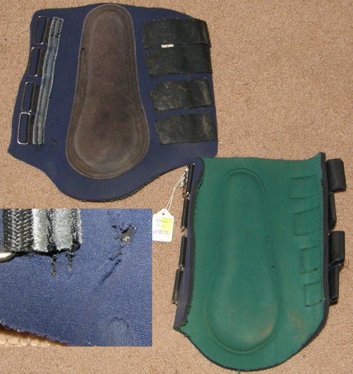 Devon Aire Neoprene Splint Boots Front Tendon Boots Leg Protection L Horse Navy Blue