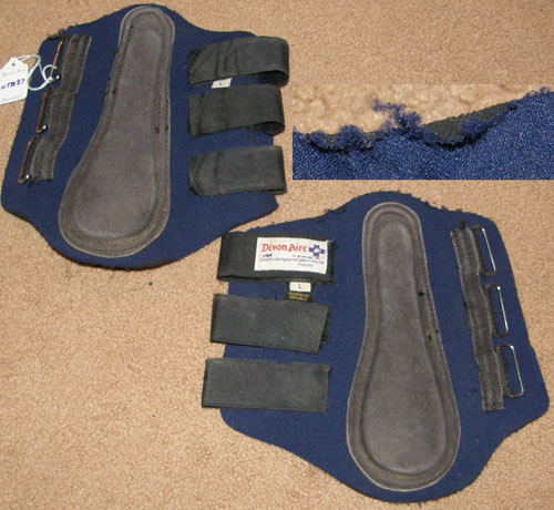 Devon Aire Neoprene Splint Boots Front Tendon Boots Leg Protection M/L Horse Navy Blue