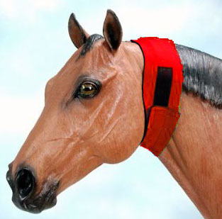 Tough-1 5” Neoprene Neck Sweat Neck Wrap Throatlatch Sweat Jowl Sweat Horse Red