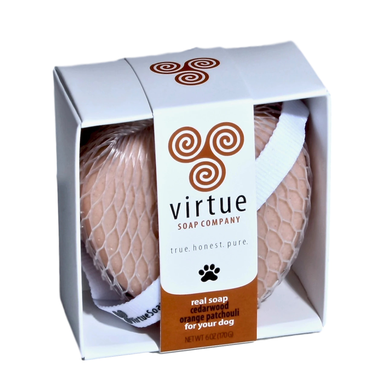 Virtue Soap Company Cedarwood Orange Patchouli Bar Soap Dog Shampoo 6 oz