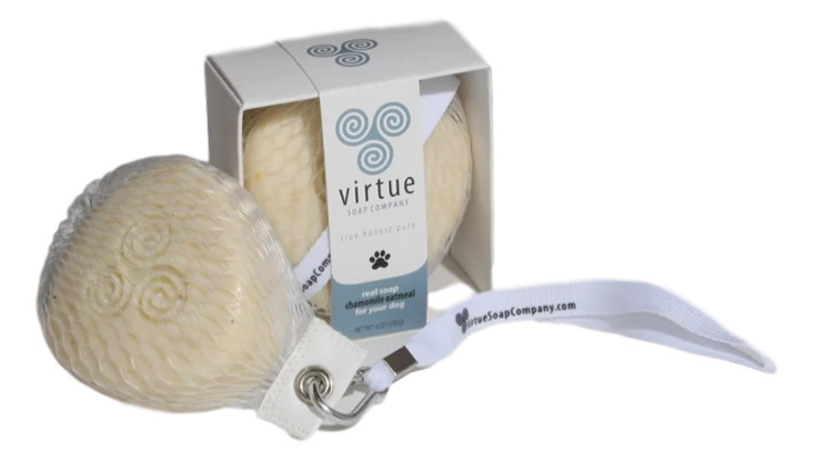 Virtue Soap Company Chamomile Oatmeal Bar Soap Dog Shampoo 6 oz