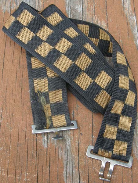Replacement Blanket Surcingle Strap with Blanket Buckles Closures Sew On Horse Blanket or Sheet Belly Black Gold Check