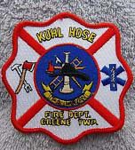 Vintage Kuhl Hose Fire Dept Greene Twp PA Fire Dept Patch Sew On Shoulder Patch