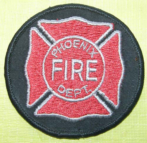 Vintage Phoenix AZ Round Fire Dept Patch Sew On Shoulder Patch
