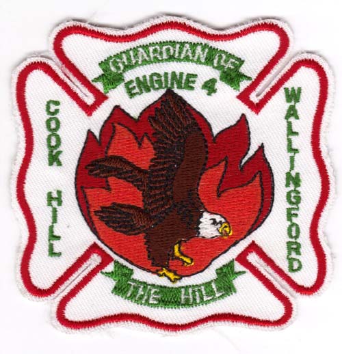 Vintage Cook Hill Wallingford CT Fire Dept Patch Sew On Shoulder Patch