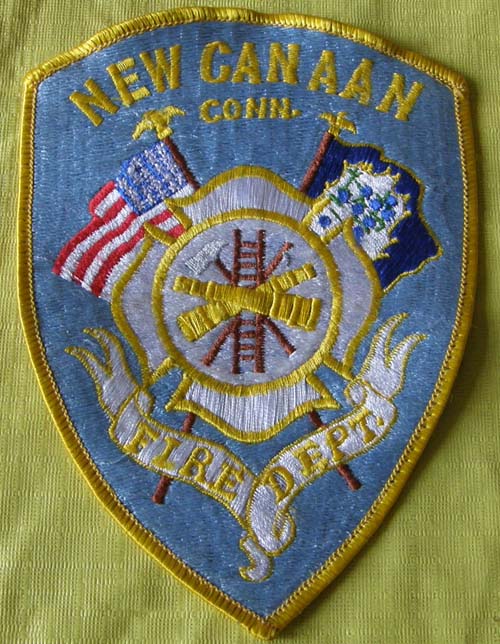 Vintage New Canaan Conn Fire Dept Patch Sew On Shoulder Patch