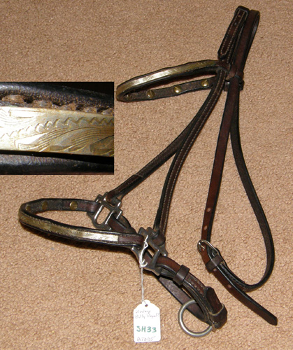 Billy Royal? Vintage Leather Arabian Show Halter Lt Breed Show Halter with Silver Yearling/S Horse