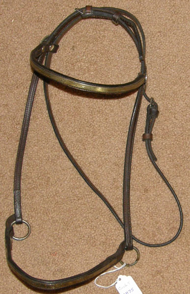 Vintage Circle Y Leather Arabian Show Halter Lt Breed Show Halter with Alpaca Mexico Sterling? Silver