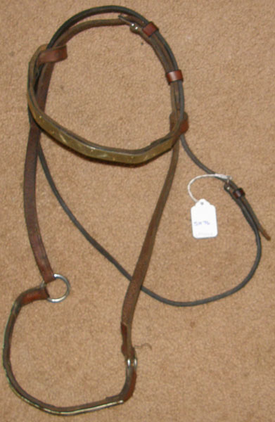 Billy Royal? Circle Y? Vintage Leather Arabian Show Halter Lt Breed Show Halter Silver Trim