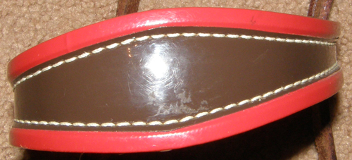 Two Tone Tapered Patent Leather Arabian Show Halter Gaited Light Breed Show Halter Morgan Show Caveson Set