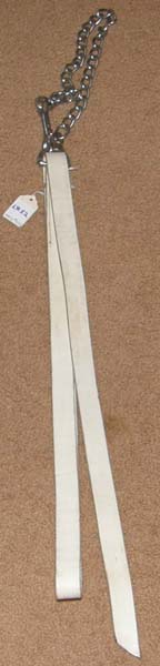 White Leather Lead with Chain Draft Horse Show Lead with Chain
