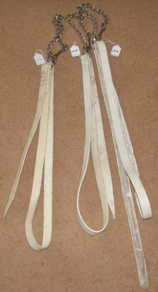 White Leather Lead with Chain Draft Horse Show Lead with Chain