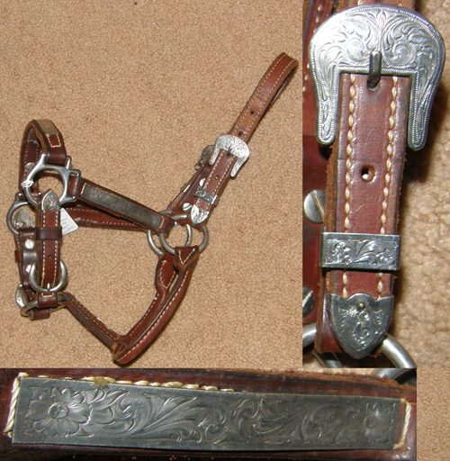 Tory? Circle Y? Western Stock Show Halter Silver Show Halter Brown Pony/Foal/Weanling Horse