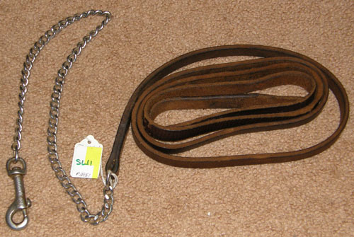 Leather Show Lead w/chain Arabian Show Lead Light Breed